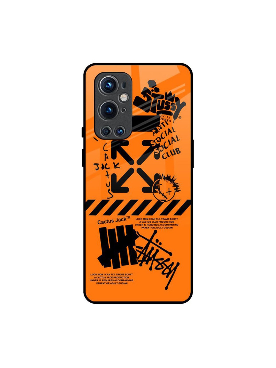 

QRIOH Typography Printed OnePlus 9 pro Back Case Mobile Accessories, Orange