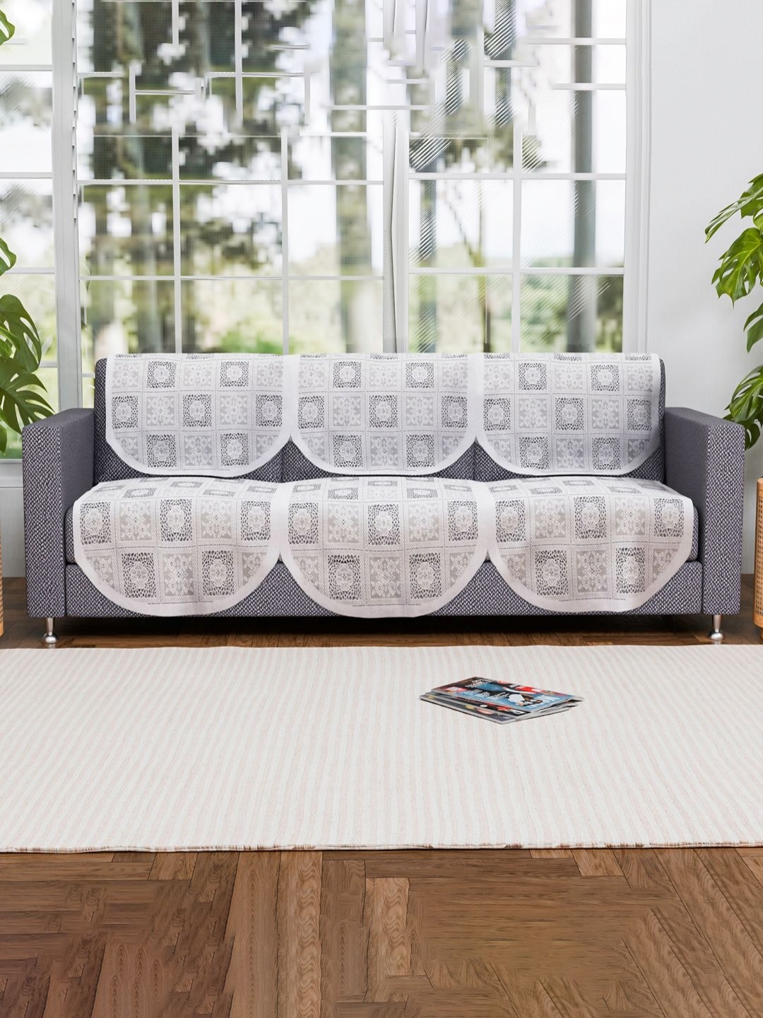 

Aura White Cotton Sofa Cover