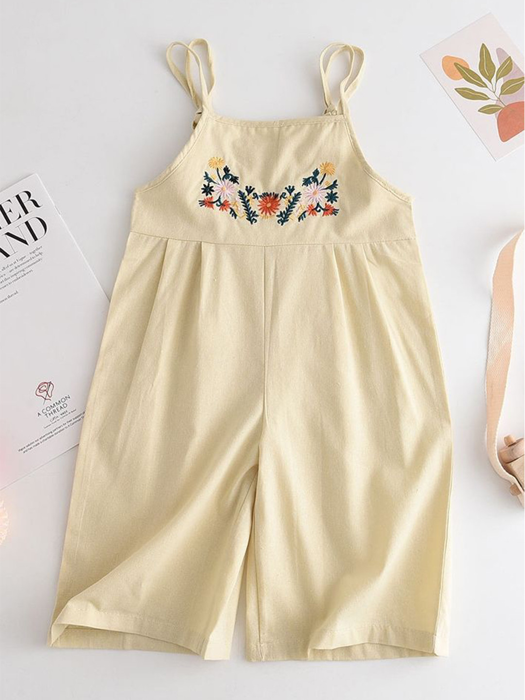 

LULU & SKY Girls Jumpsuit, Beige