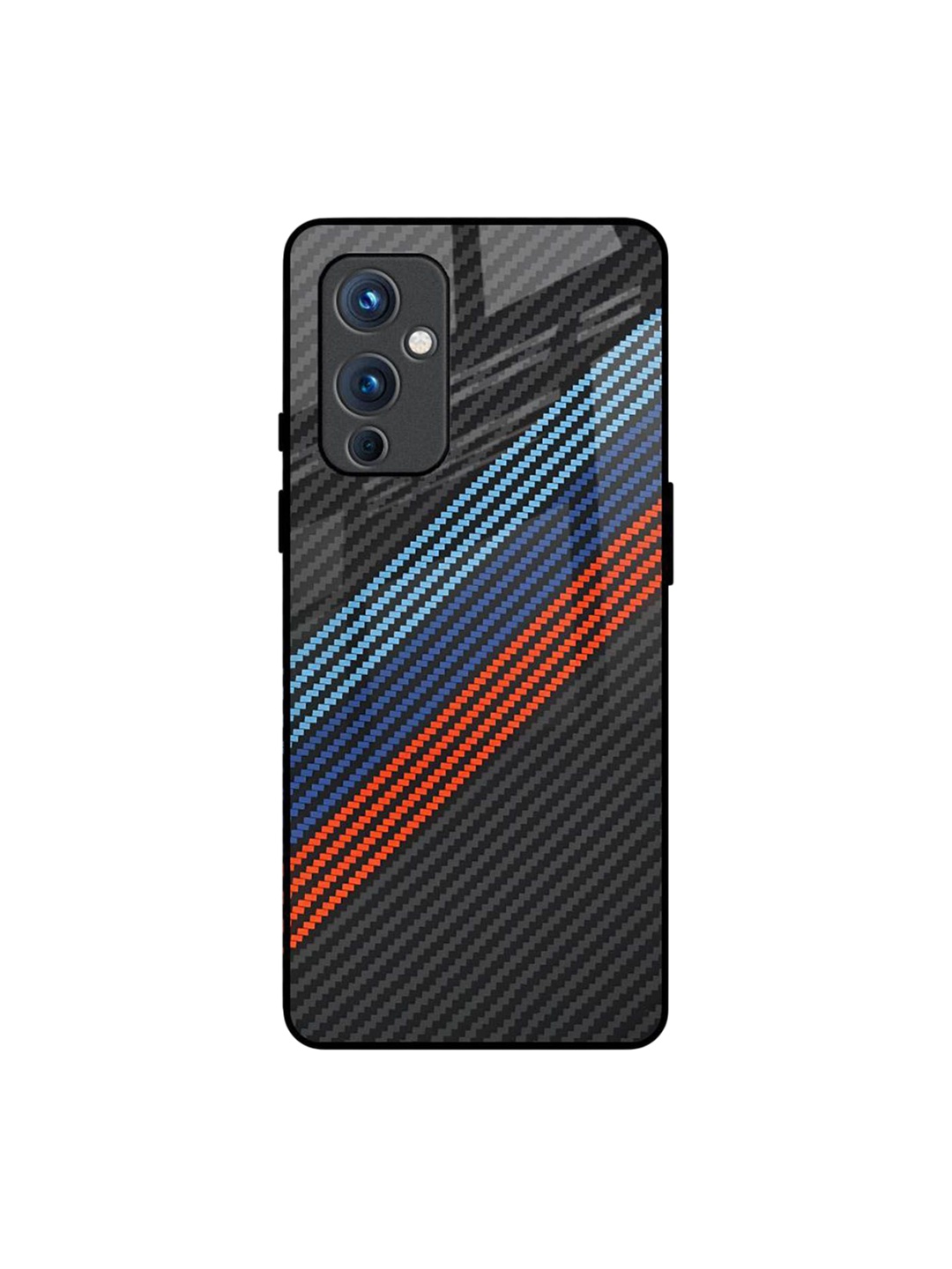

QRIOH Abstract Printed OnePlus 9 Back Case Mobile Accessories, Black