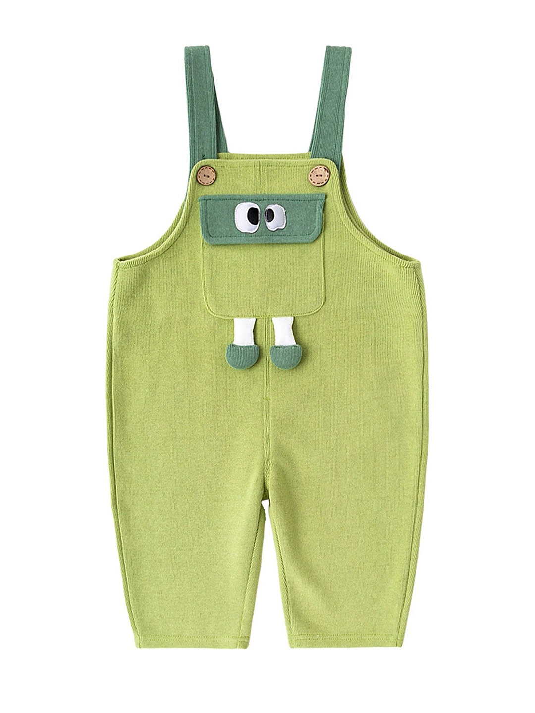 

LULU & SKY Kids Printed Dungarees, Green