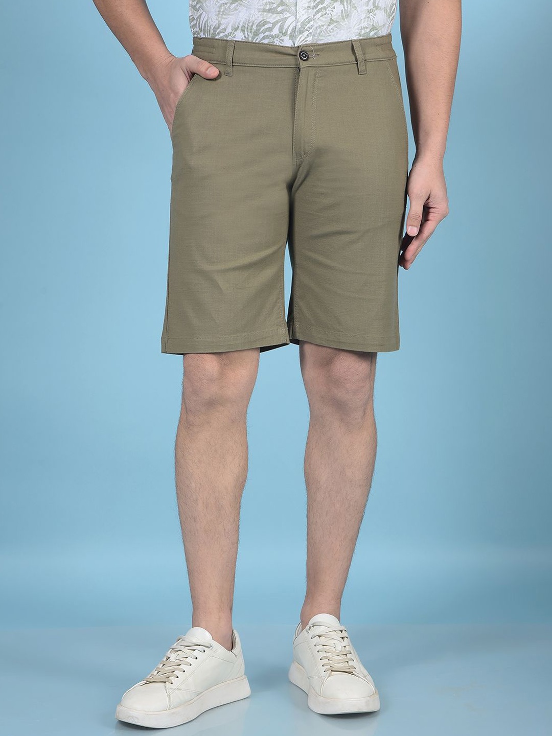 

Crimsoune Club Men Slim Fit Chino Shorts, Brown