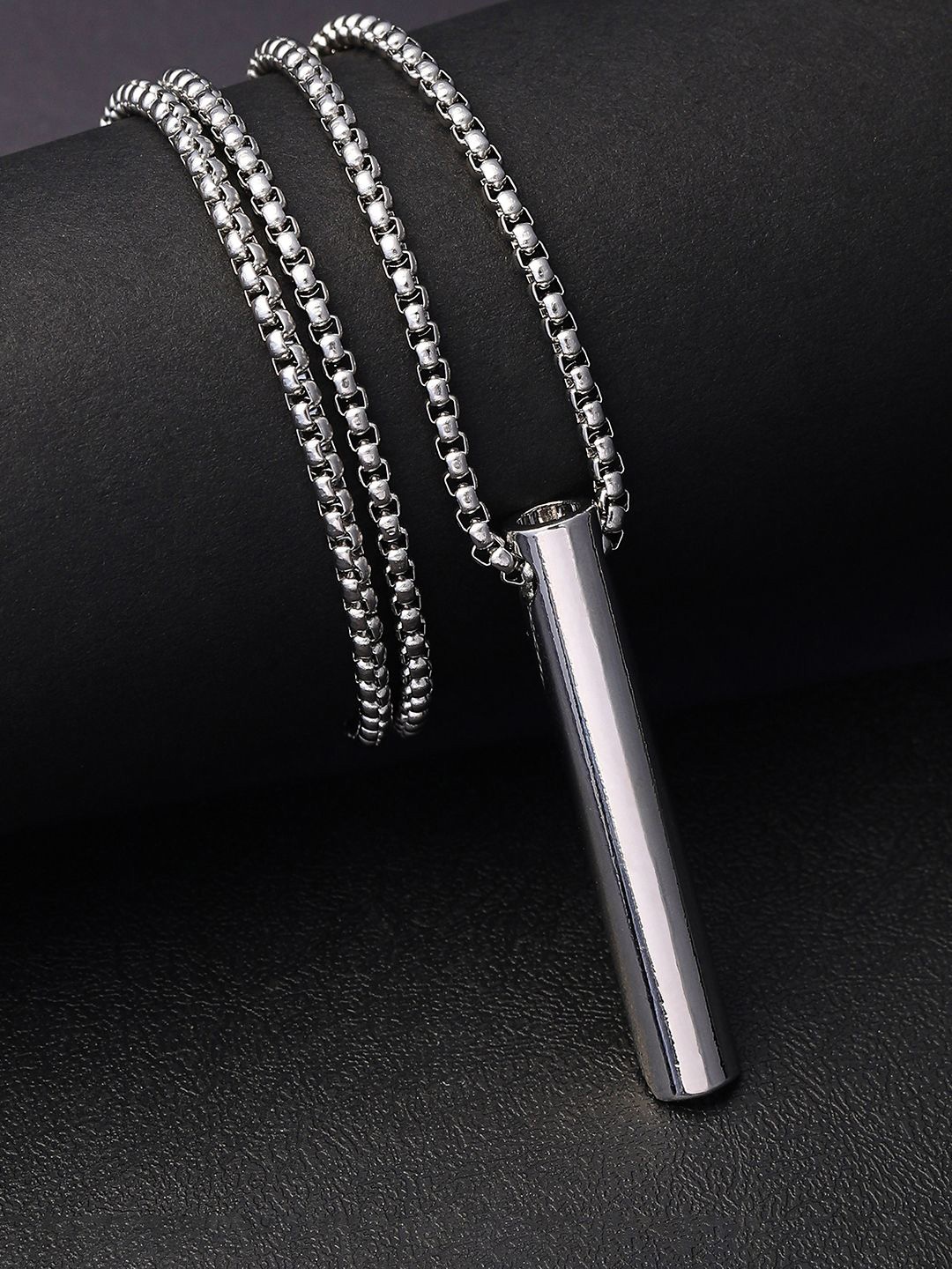 

French Accent Men Silver-Plated Minimal Chain