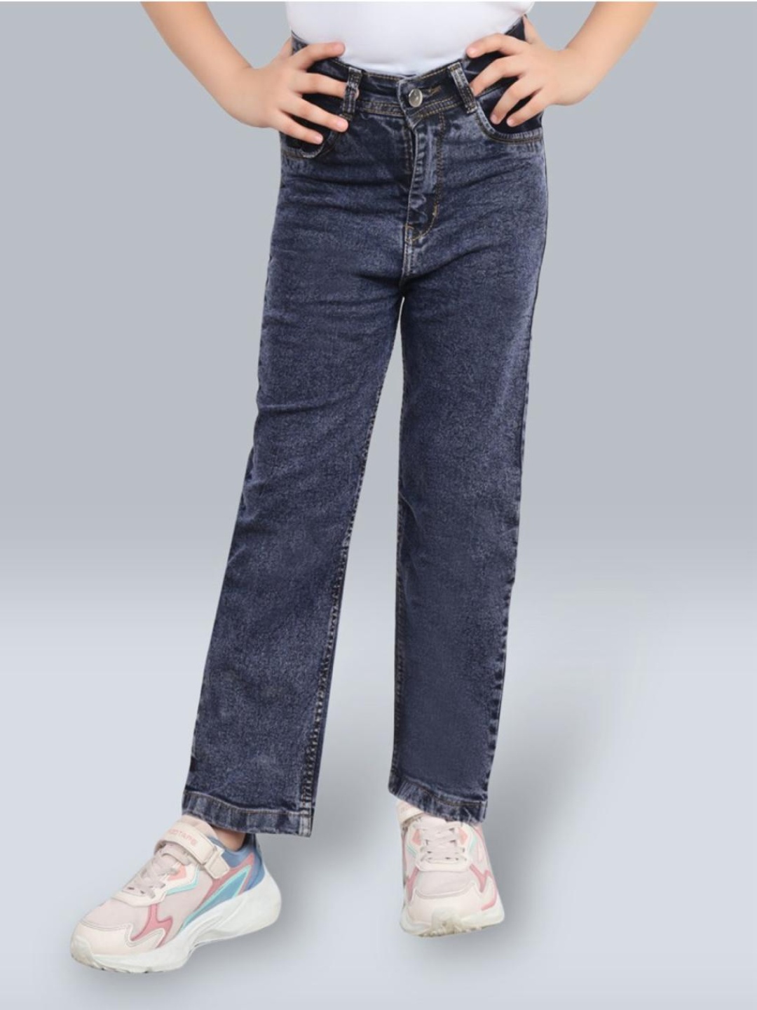 

Killer Girls Straight Fit Stretchable Jeans, Navy blue