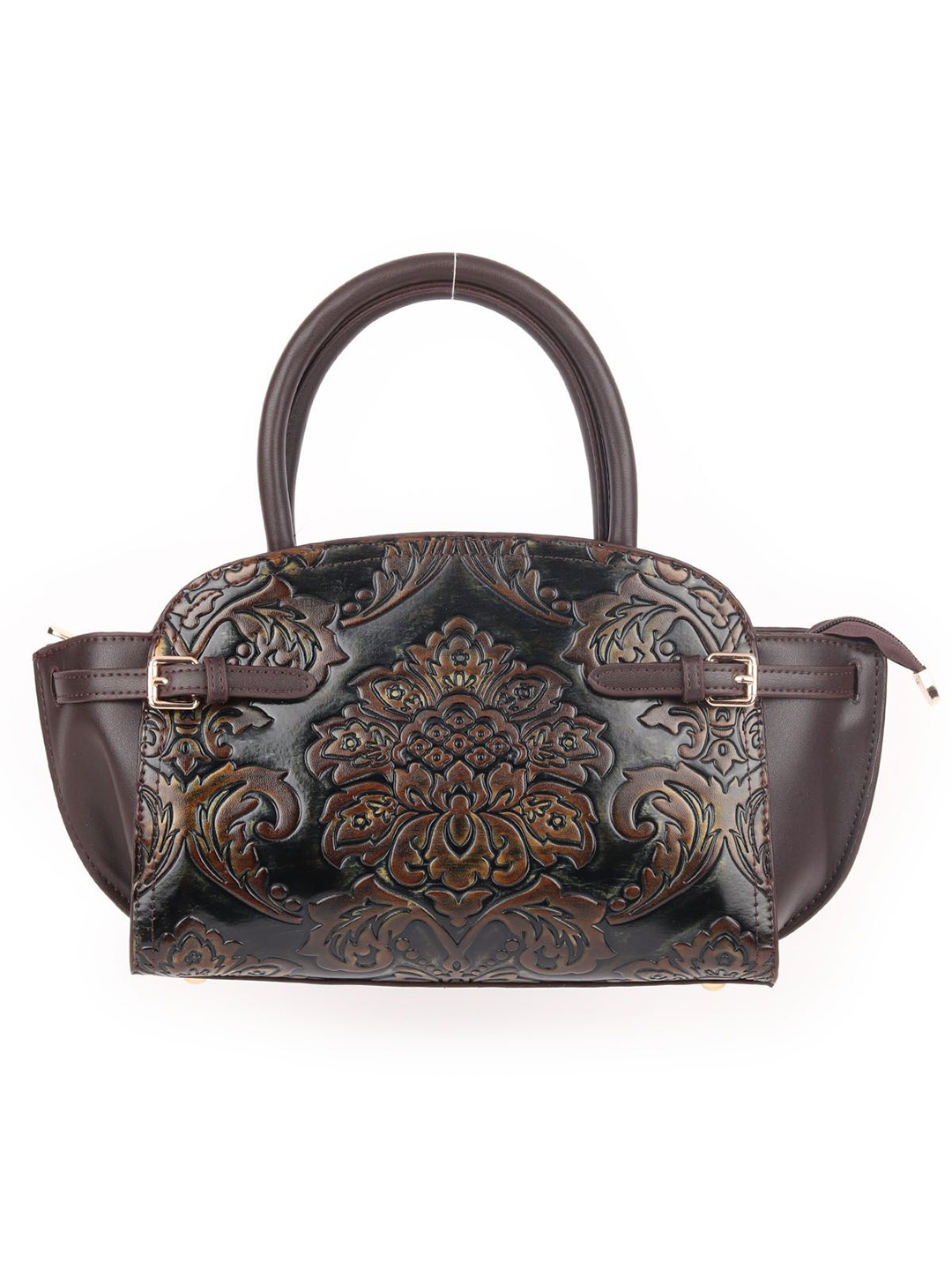 

ODETTE Textured PU Structured Shoulder Bag, Brown