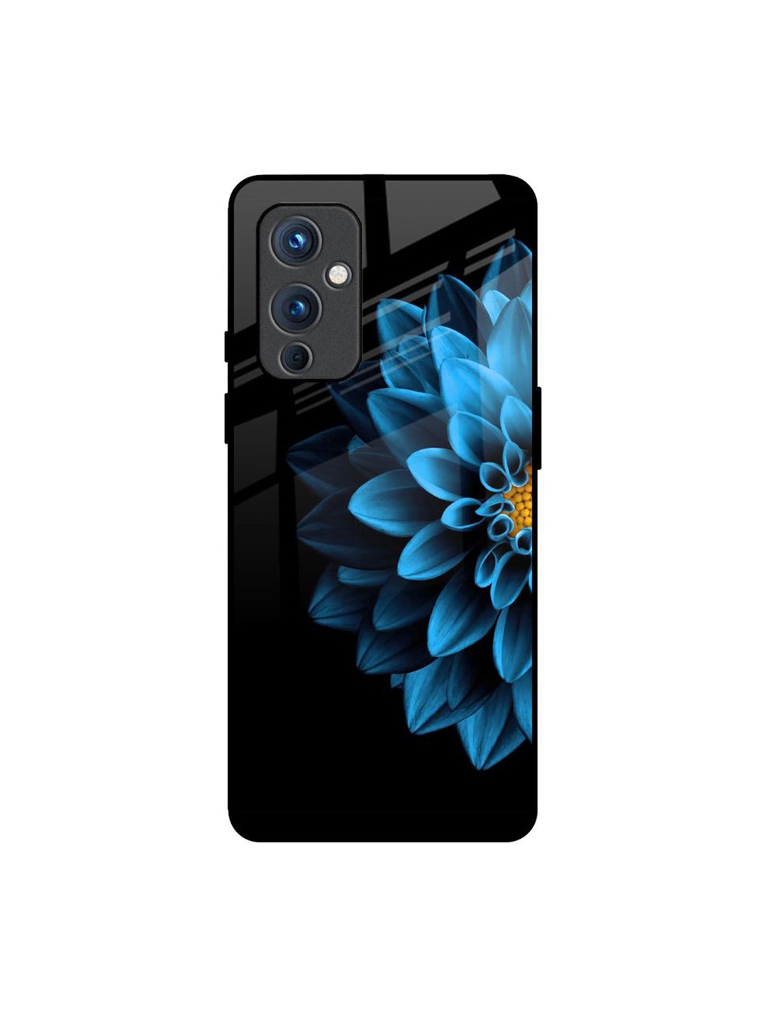 

QRIOH Floral Printed OnePlus 9 Back Case Mobile Accessories, Black