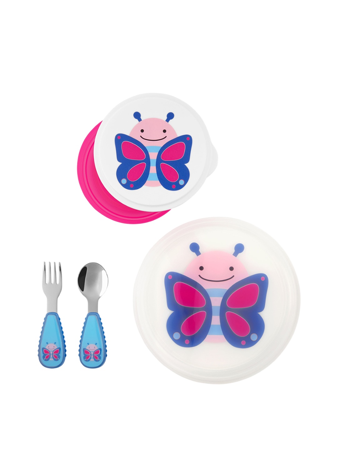 

Skip Hop White & Pink Zoo Butterfly Table Ready Mealtime Set