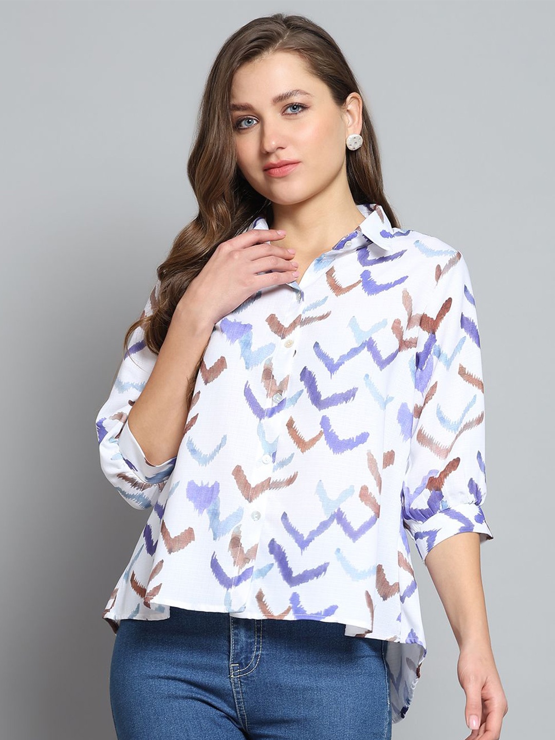 

Monte Carlo Print Top, Off white