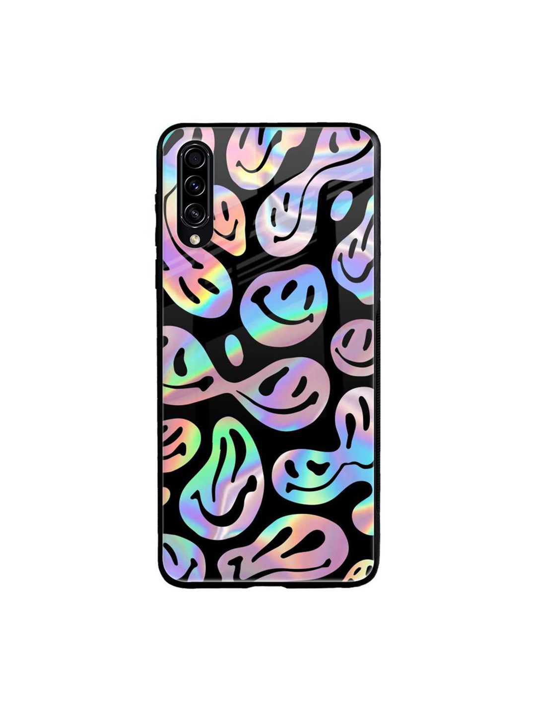 

QRIOH Abstract Printed Samsung Galaxy A70S Back Case Mobile Accessories, Black