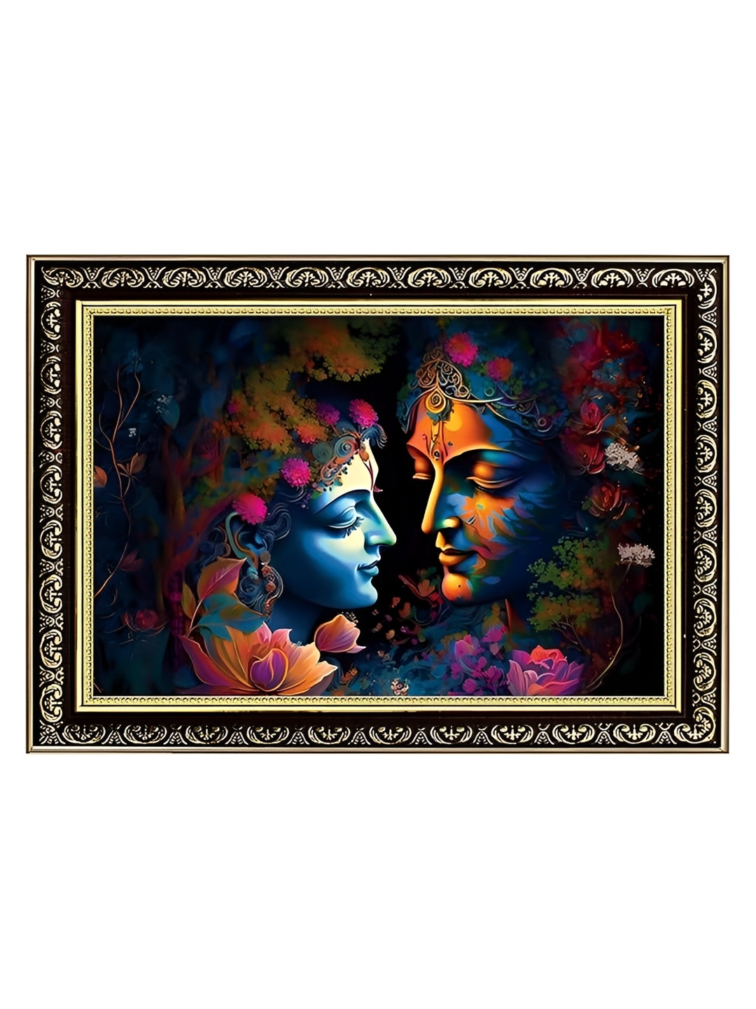 

Indianara Grey & Blue 1 Piece Wood Religious Wall Paintings