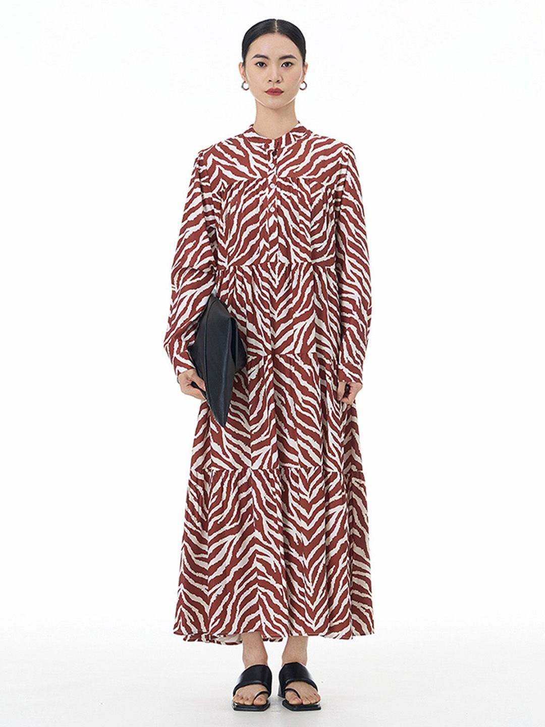 

JC Collection Animal Print Maxi Dress, Khaki