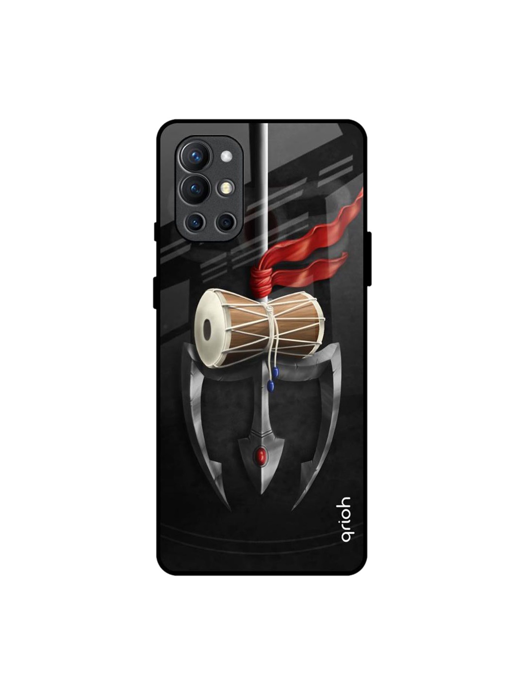 

QRIOH Quirky Printed OnePlus 9R Back Case Mobile Accessories, Black