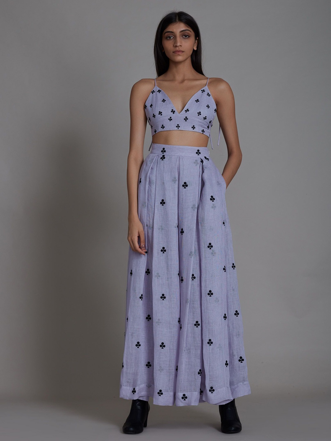 

MATI Printed Ready To Wear Lehenga Choli, Lavender