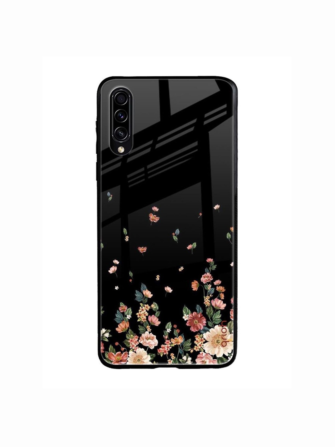 

QRIOH Floral Printed Samsung Galaxy A70S Back Case Mobile Accessories, Black