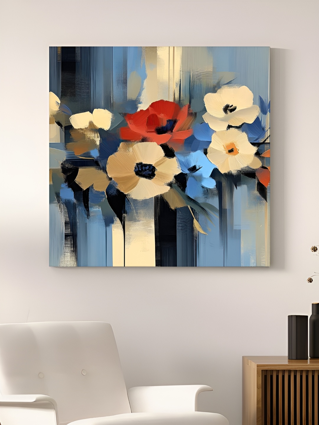 

Myntra Elegant Homes White Floral and Botanical Printed Canvas Wall Art