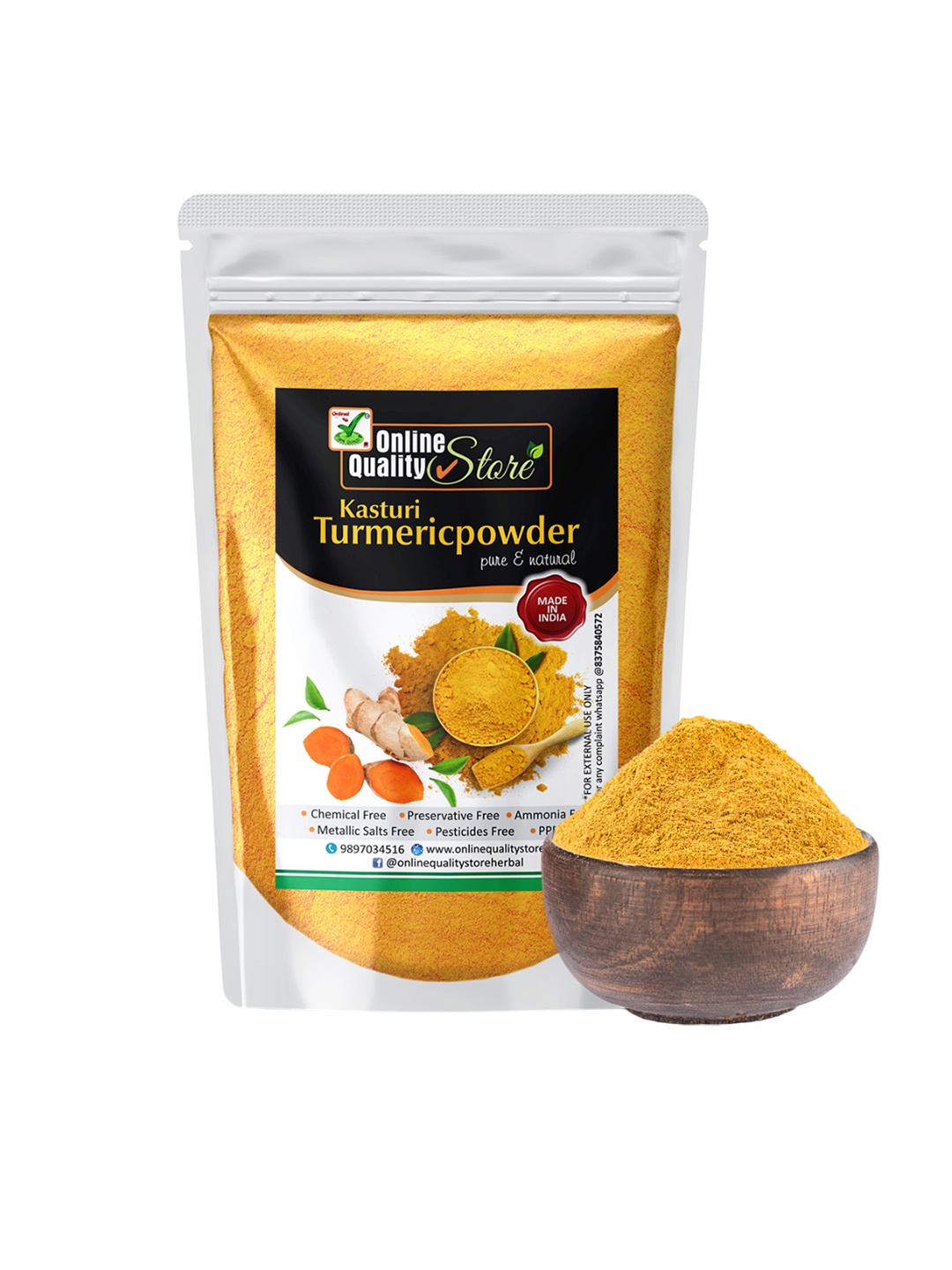 

Online Quality Store Natural Turmeric Powder - 900 g, Yellow