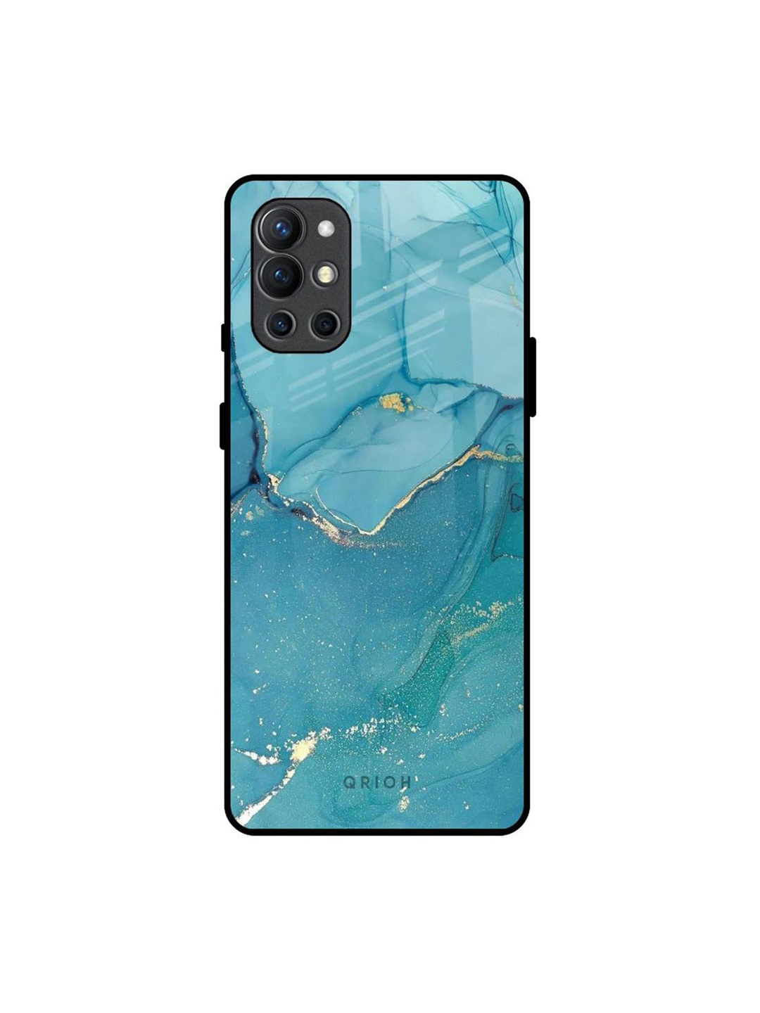 

QRIOH Abstract Printed OnePlus 9R Back Case Mobile Accessories, Blue