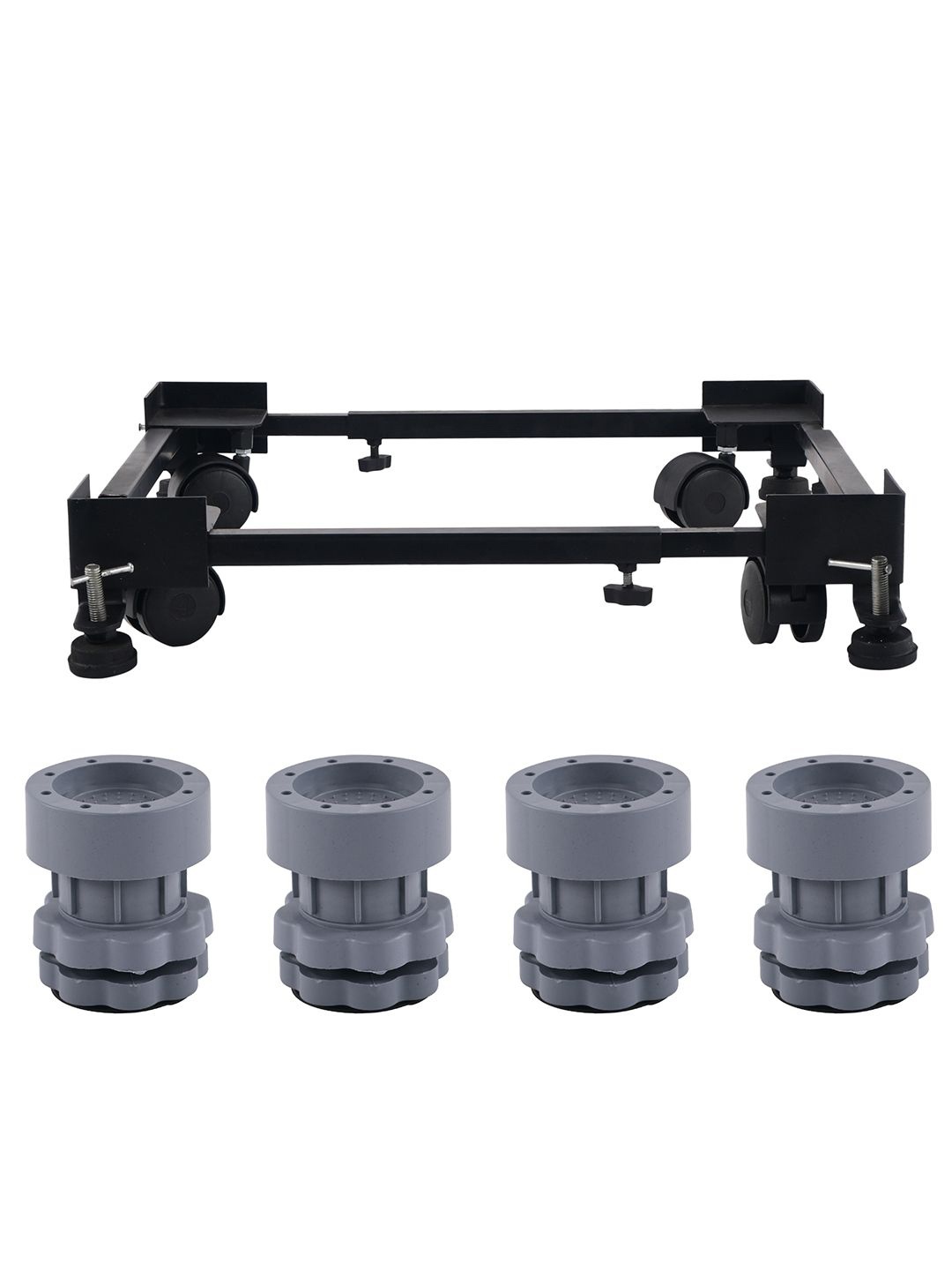 

Kuber Industries 2 Washing Machine Stand &4 Anti Vibration Stopper Bathroom Accessories, Grey