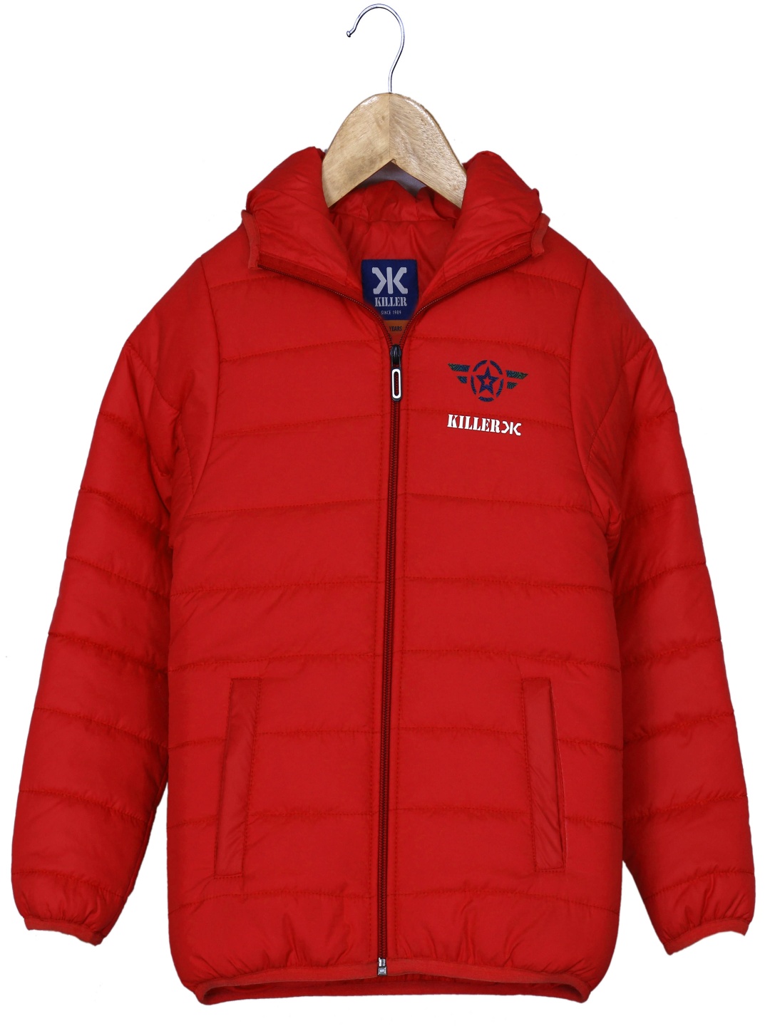 

Killer Boys Lightweight Puffer Jacket with Embroidered, Red