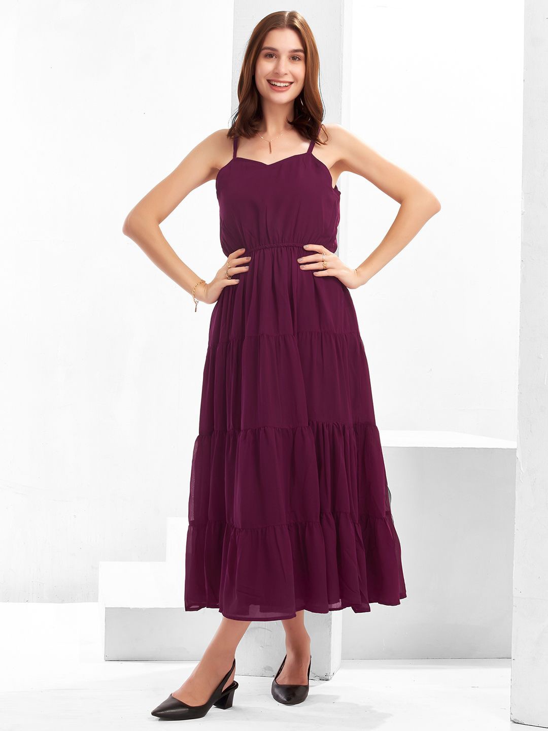 

Moda Rapido A-Line Midi Dress, Purple