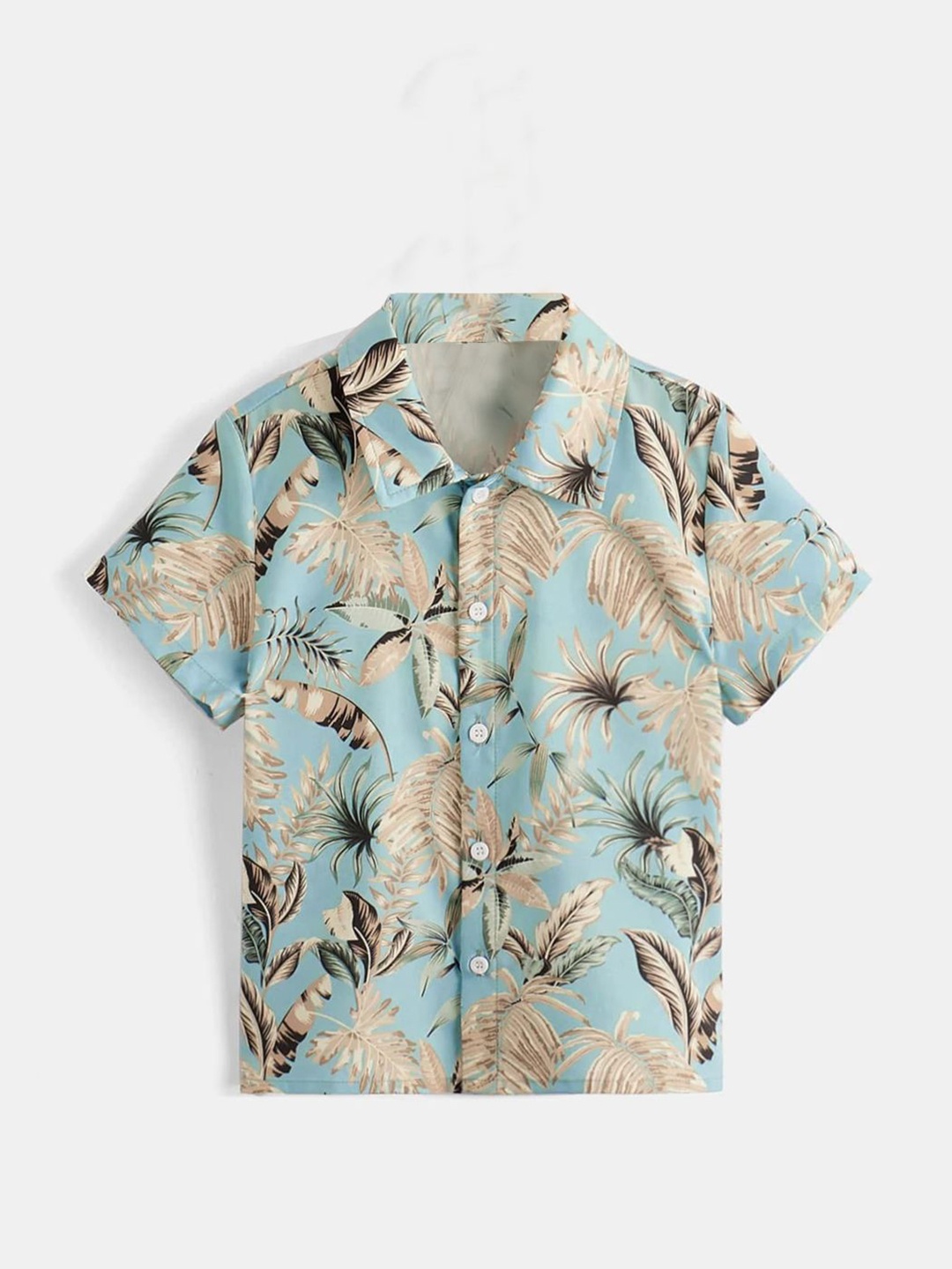 

BAESD Boys Standard Floral Opaque Printed Party Shirt, Blue
