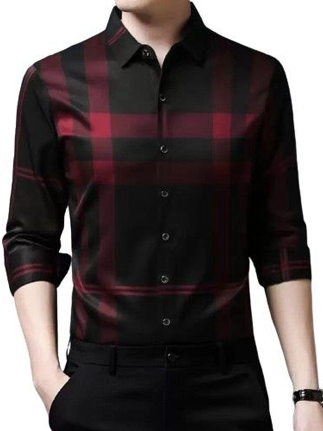 

ISUEL FAB Men Opaque Printed Casual Shirt, Red