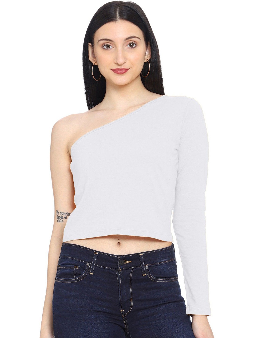 

ROARERS One Shoulder Top, White
