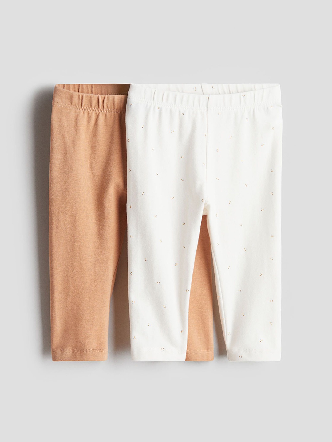 

H&M 2-Pack Cotton Jersey Leggings, Orange