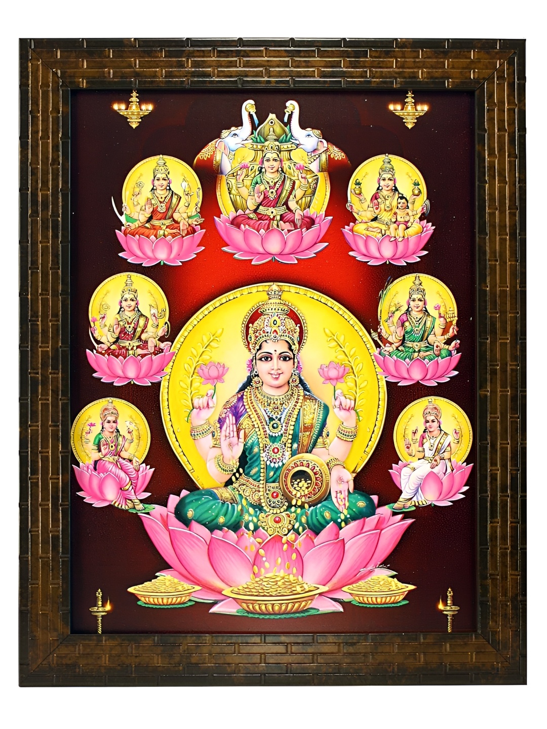 

Indianara Brown & Yellow 1 Piece Wood Religious Wall Photographs