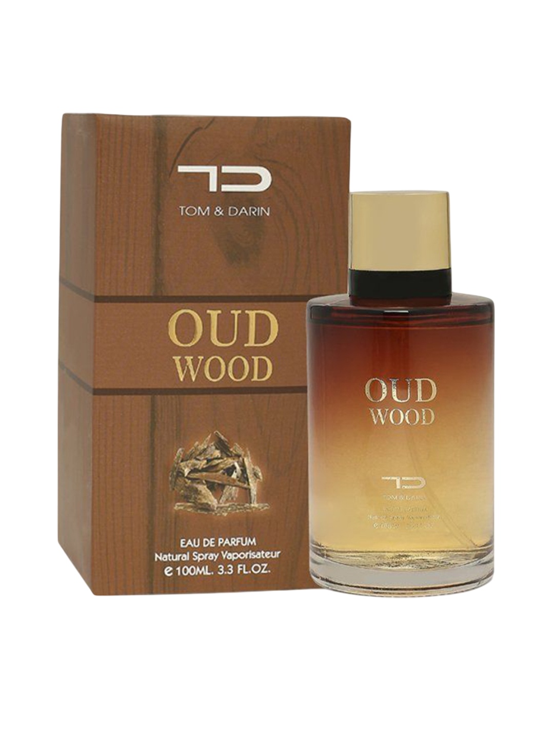 

TOM & DARIN Oud Wood Luxury Long Lasting Eau de Parfum - 100 ml, Brown