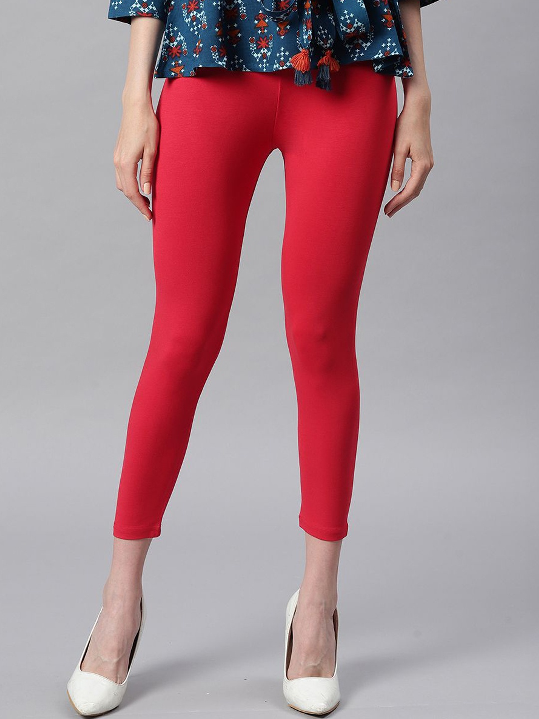 

KALINI Ankle-Length Leggings, Red