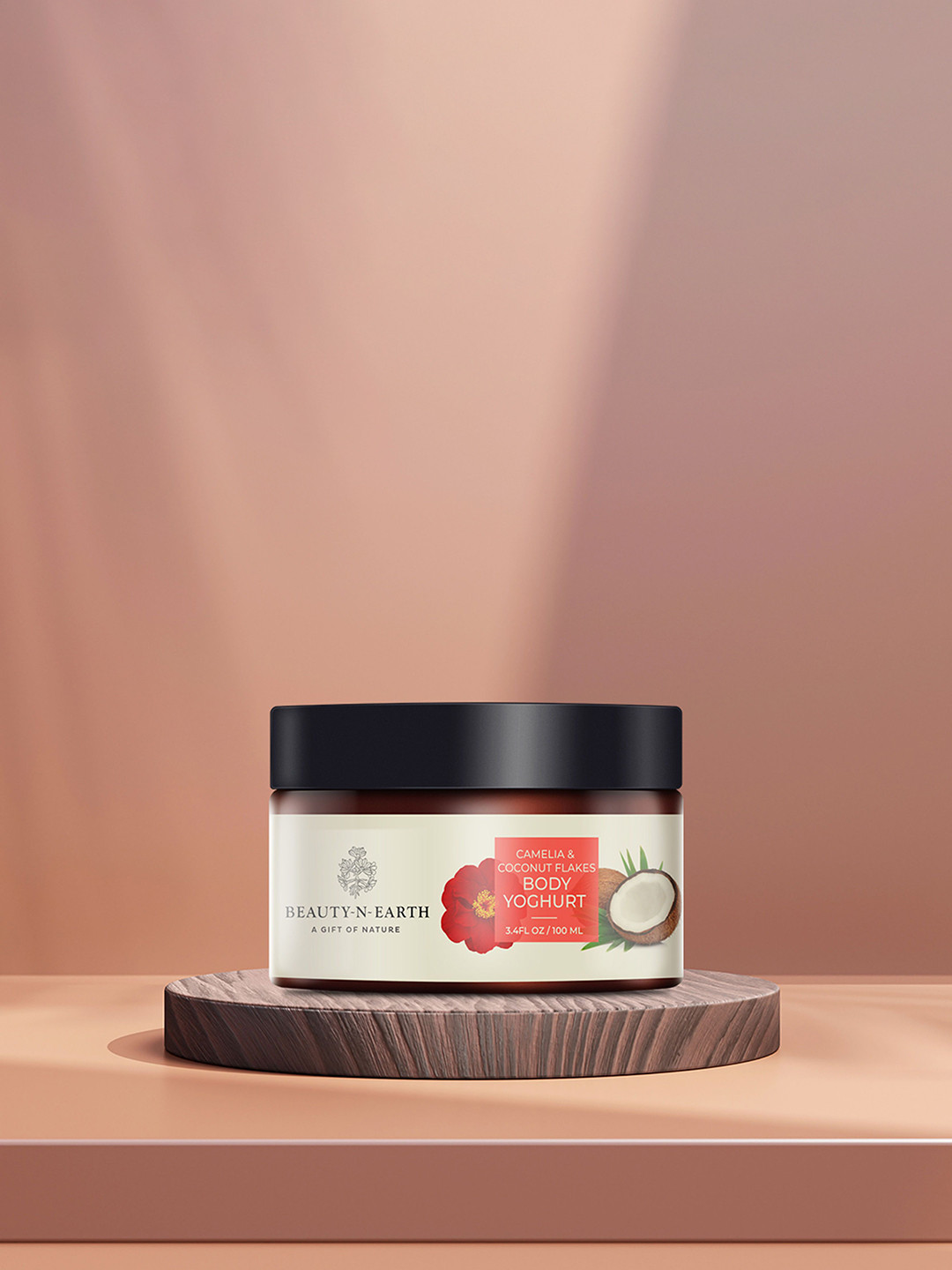 

BEAUTY-N-EARTH Body Yogurt With Camelia & Coconut Flakes - 100 ml, Red