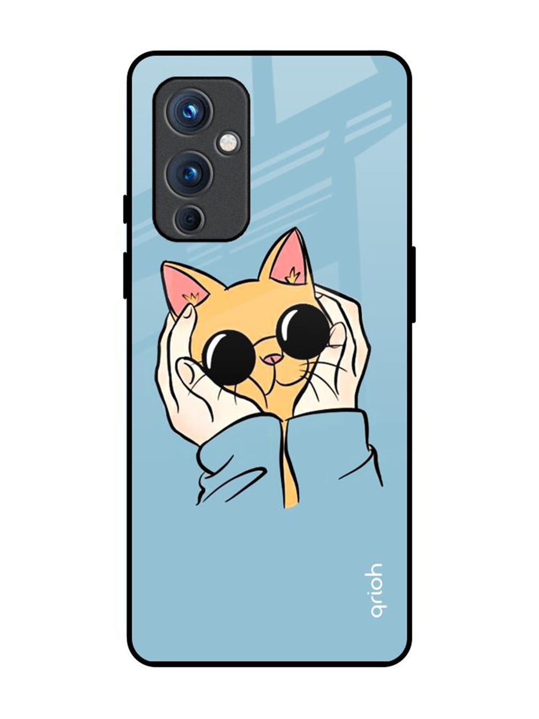 

QRIOH Quirky Printed OnePlus 9 Back Case Mobile Accessories, Blue