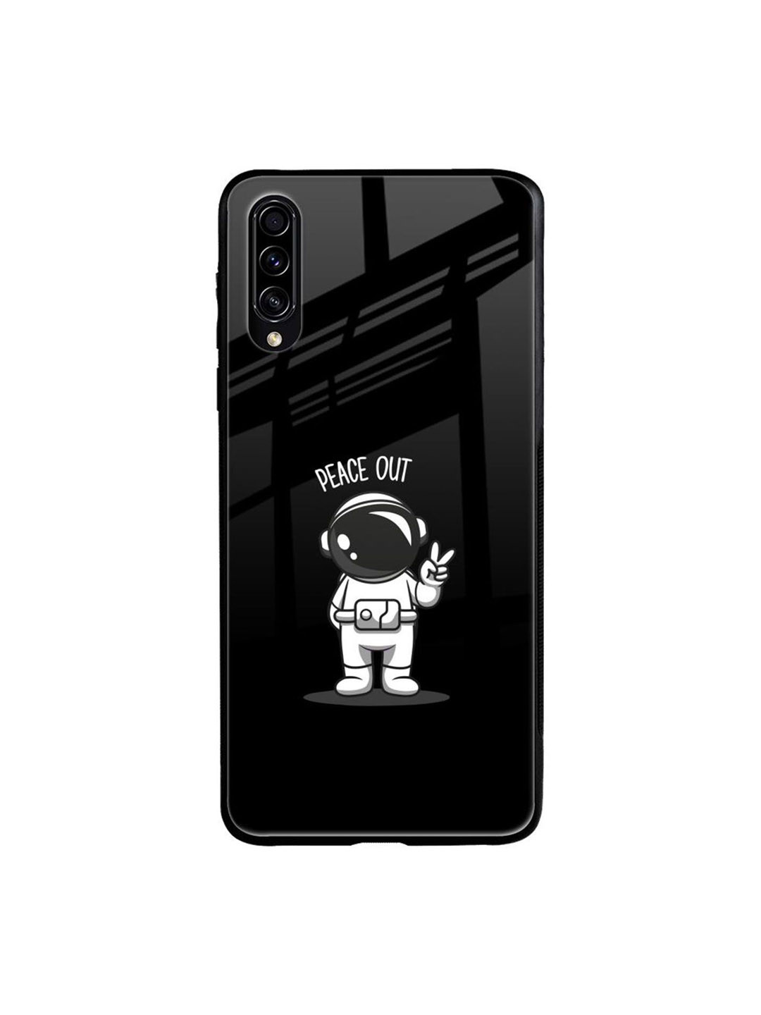 

QRIOH Quirky Printed Samsung Galaxy A70S Back Case Mobile Accessories, Black