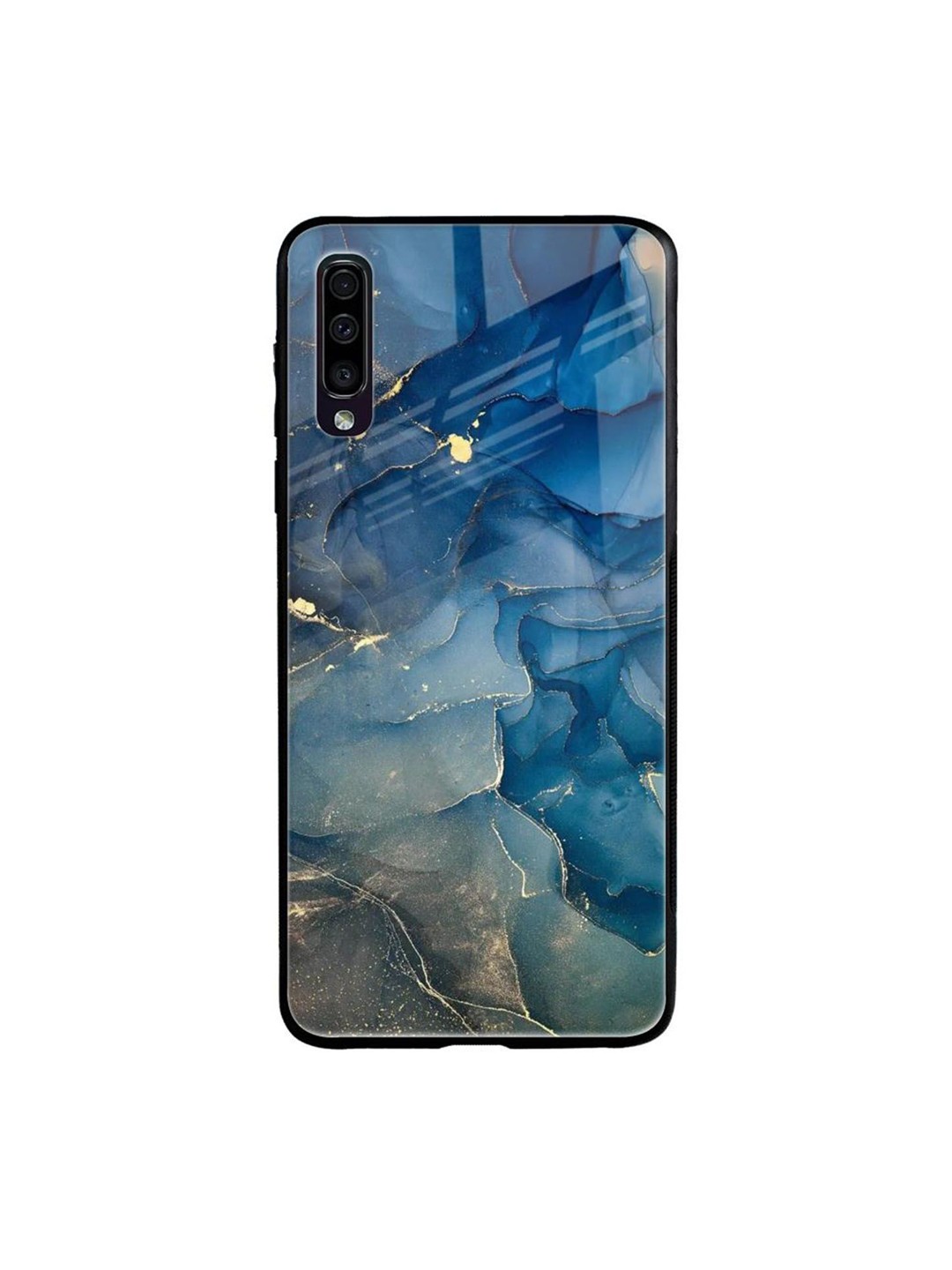 

QRIOH Abstract Printed Samsung Galaxy A70 Back Case Mobile Accessories, Blue