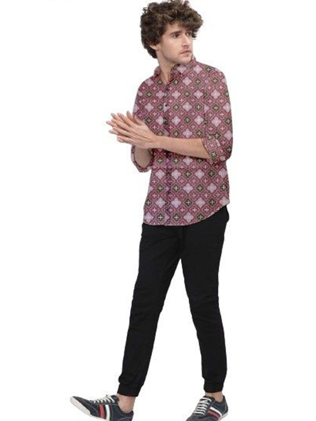 

ISUEL FAB Men Opaque Printed Casual Shirt, Brown