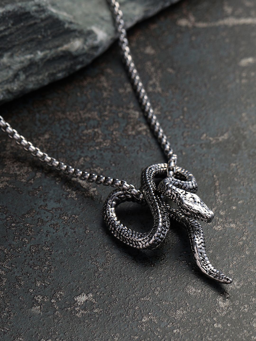 

French Accent Men Silver-Plated Chain