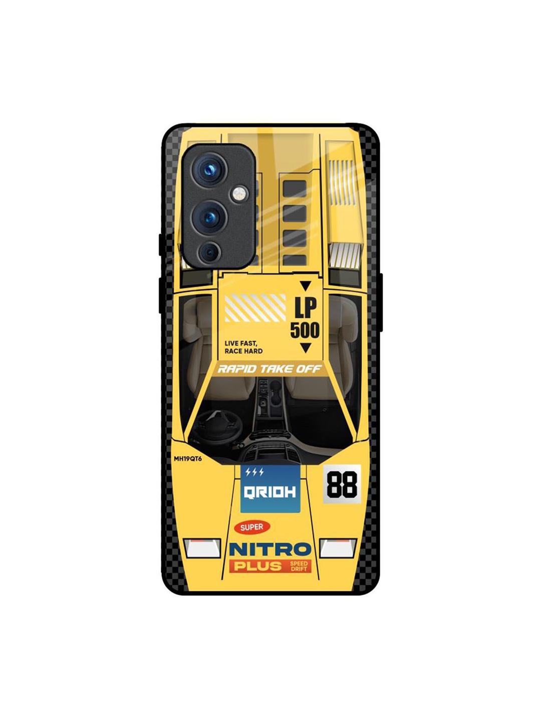 

QRIOH Typography Printed OnePlus 9 Back Case Mobile Accessories, Yellow