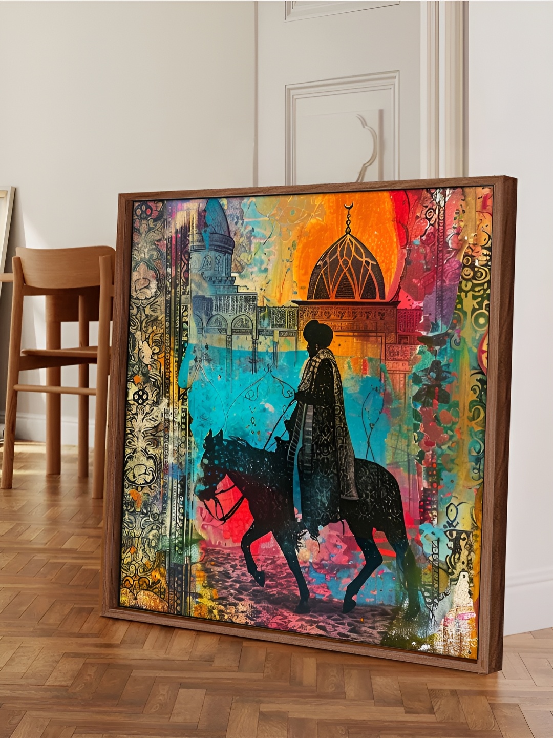 

Myntra Elegant Homes Black & Blue Birds and Animals Printed Canvas Wall Art