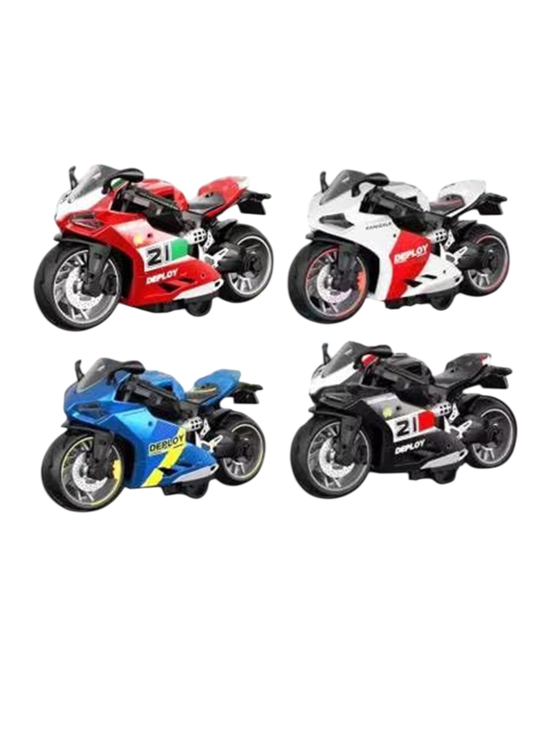 

ADKD 1:14 Scale Die Cast Alloy Pull Back Bike Toys Vehicles, Multi