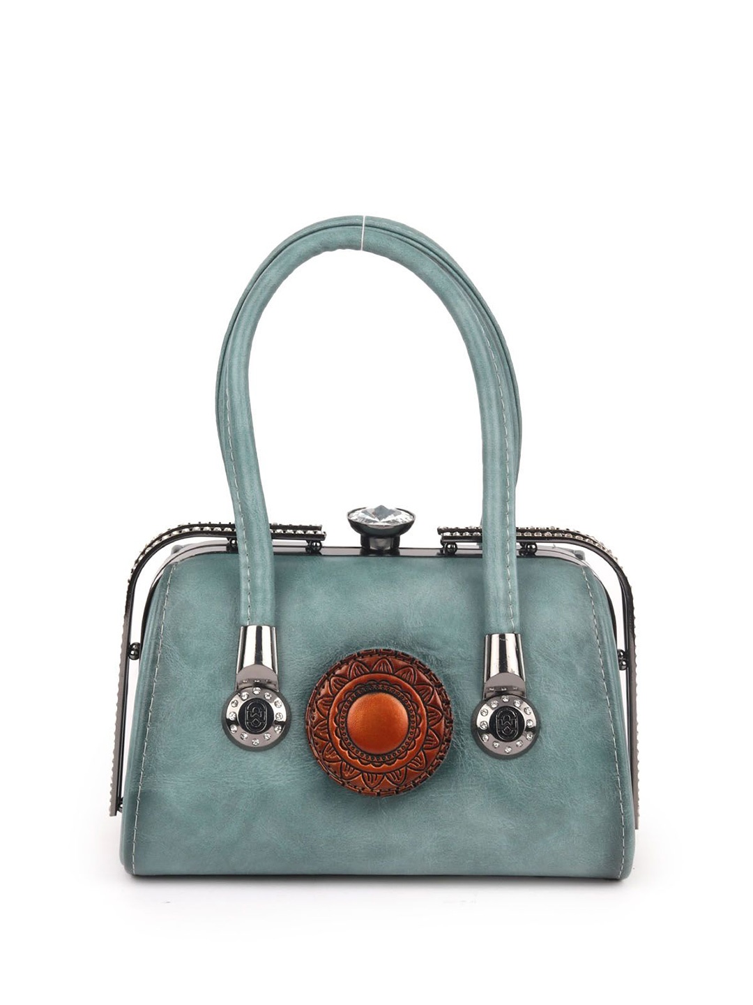 

ODETTE PU Structured Shoulder Bag with Fringed, Blue