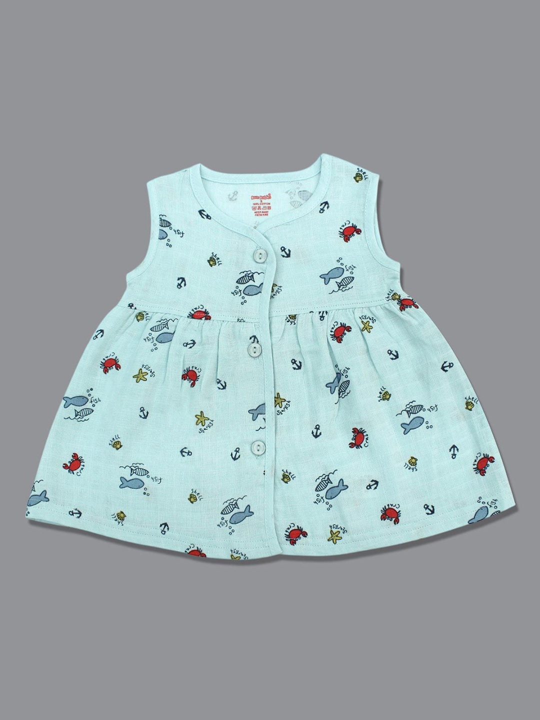 

Born Babies Print Organic Cotton A-Line Dress, Multi