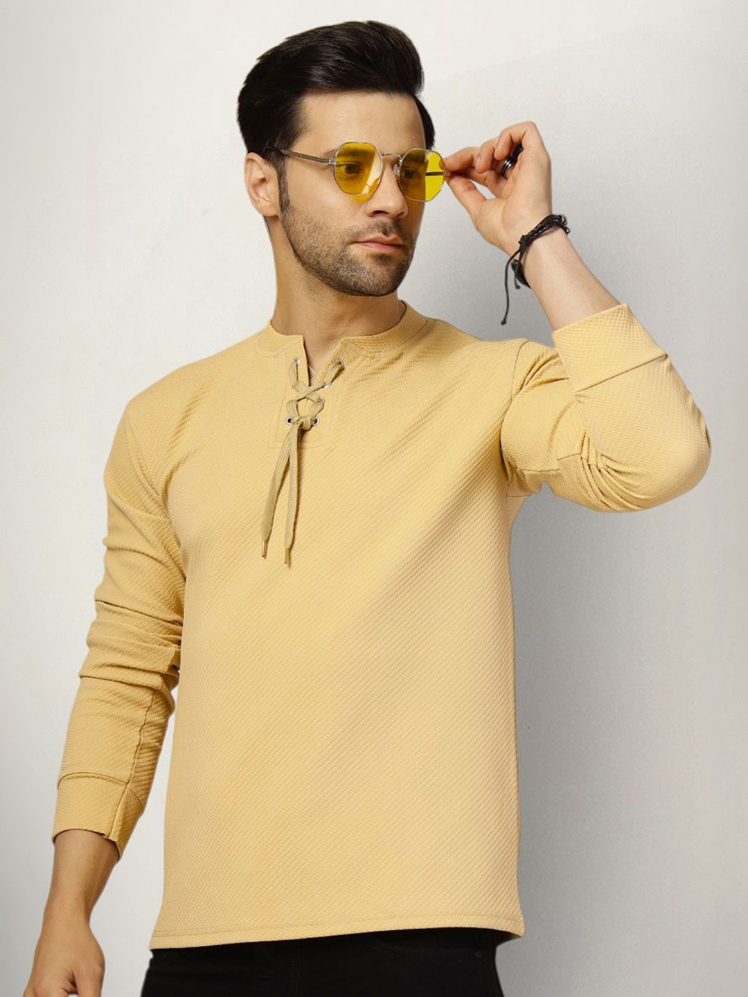 

SZN Men Original Opaque Casual Shirt, Beige