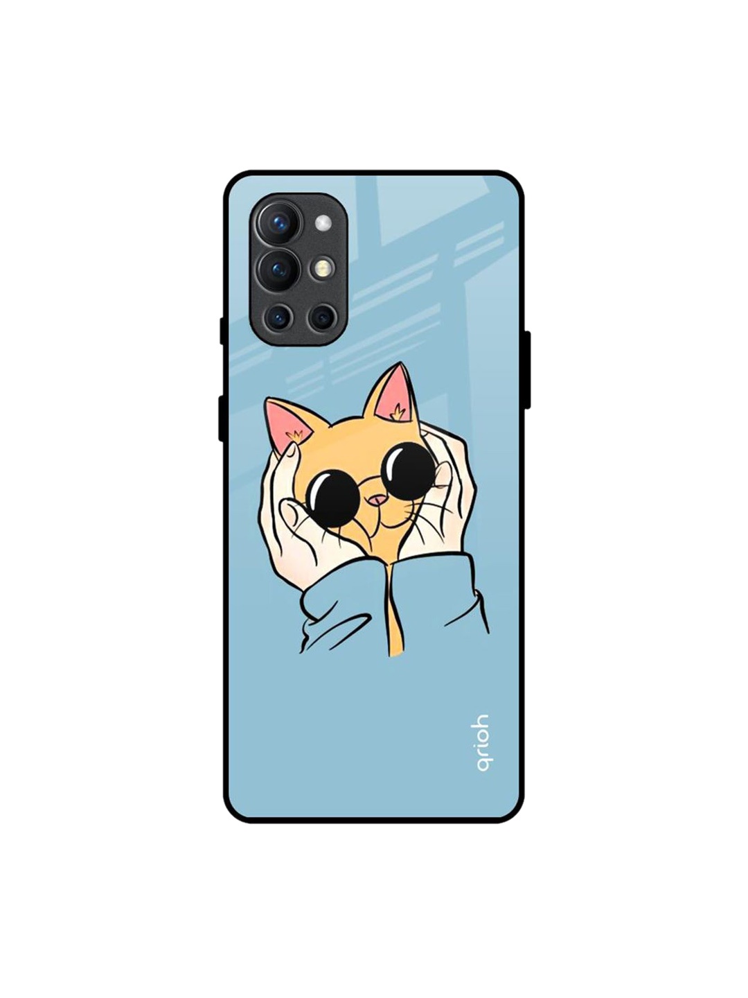

QRIOH Quirky Printed OnePlus 9R Back Case Mobile Accessories, Blue