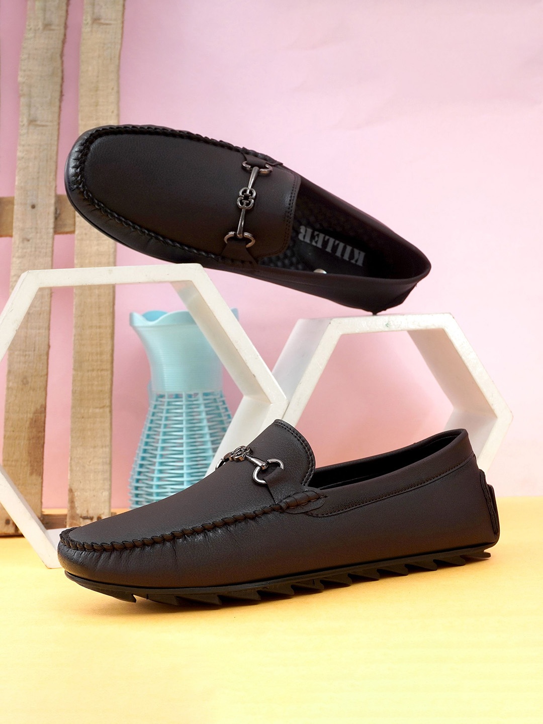 

Killer Men Colourblocked Loafers, Brown