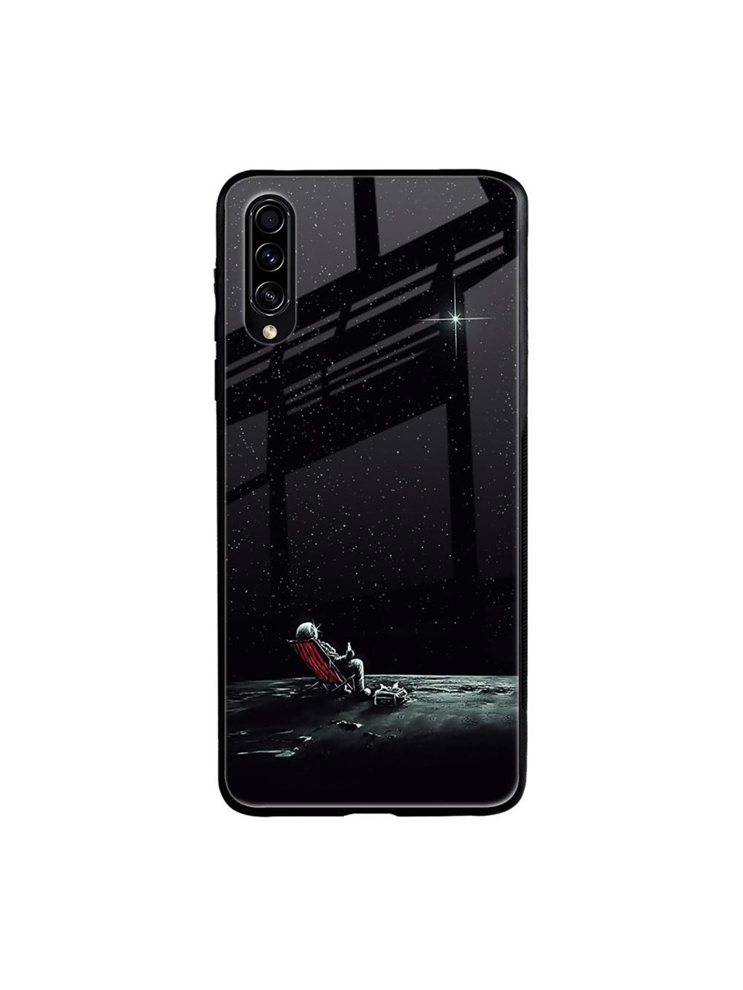

QRIOH Quirky Printed Samsung Galaxy A70S Back Case Mobile Accessories, Black