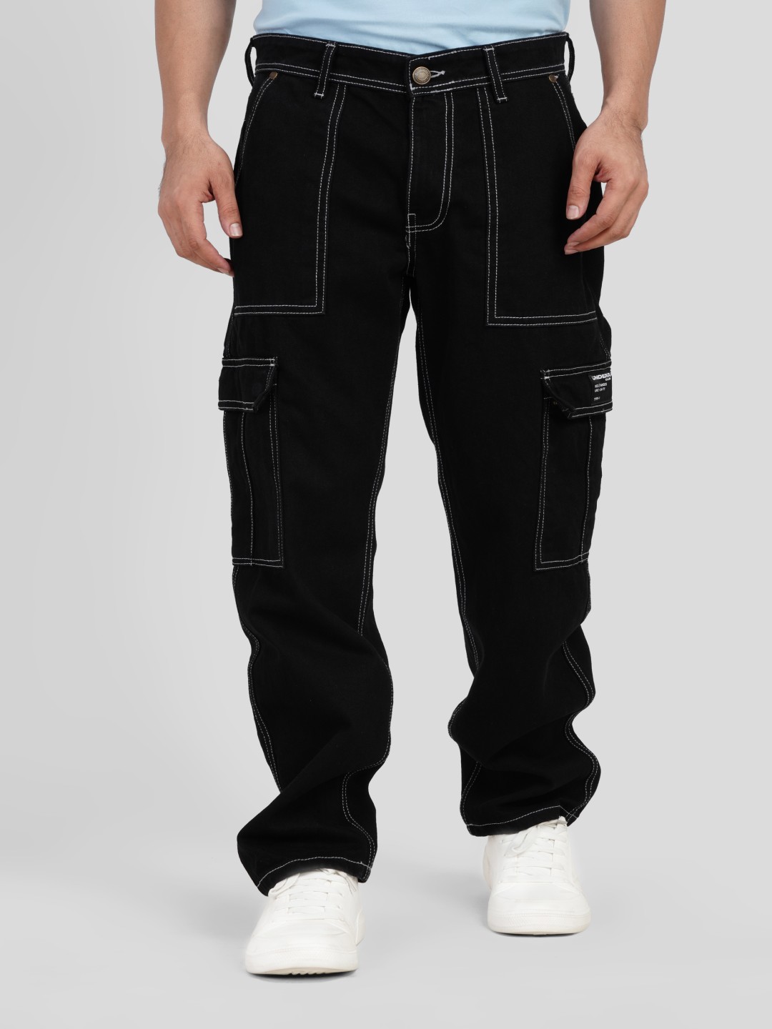 

Underrated Club Men Regular Fit Mid-Rise Jeans, Black