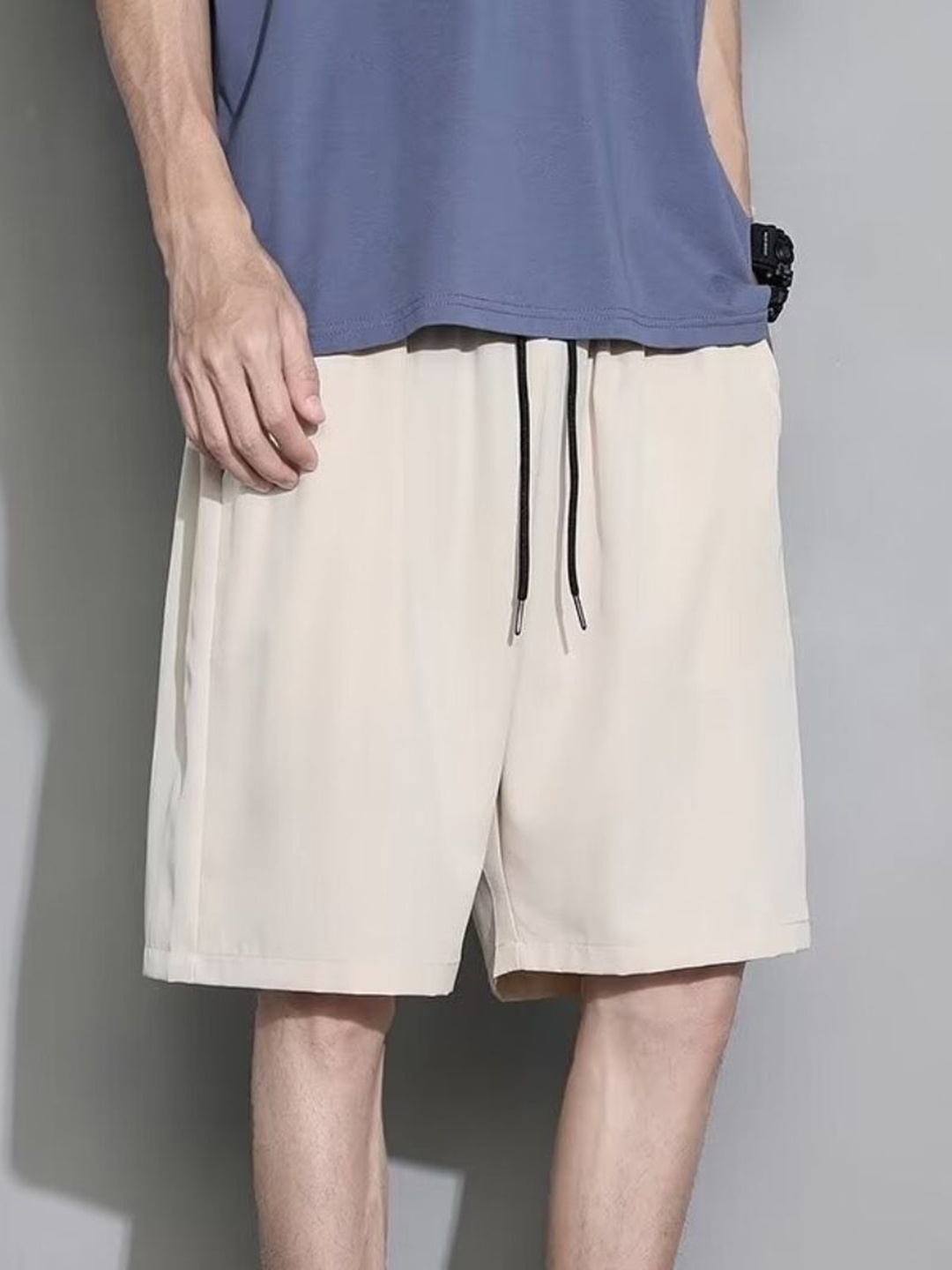 

HERE&NOW Men Loose Fit Shorts, Cream