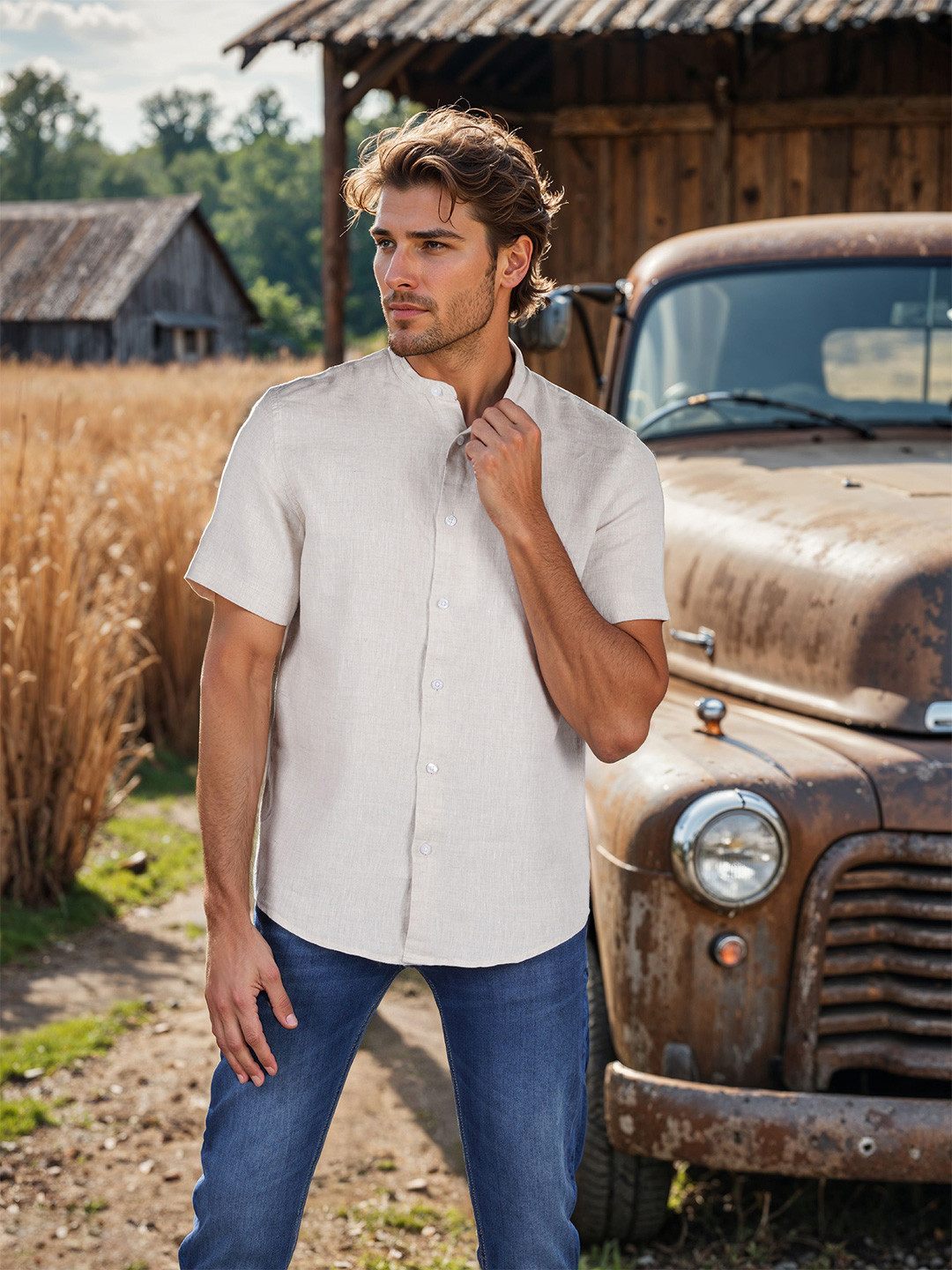 

Celio Men Classic Opaque Casual Shirt, Off white