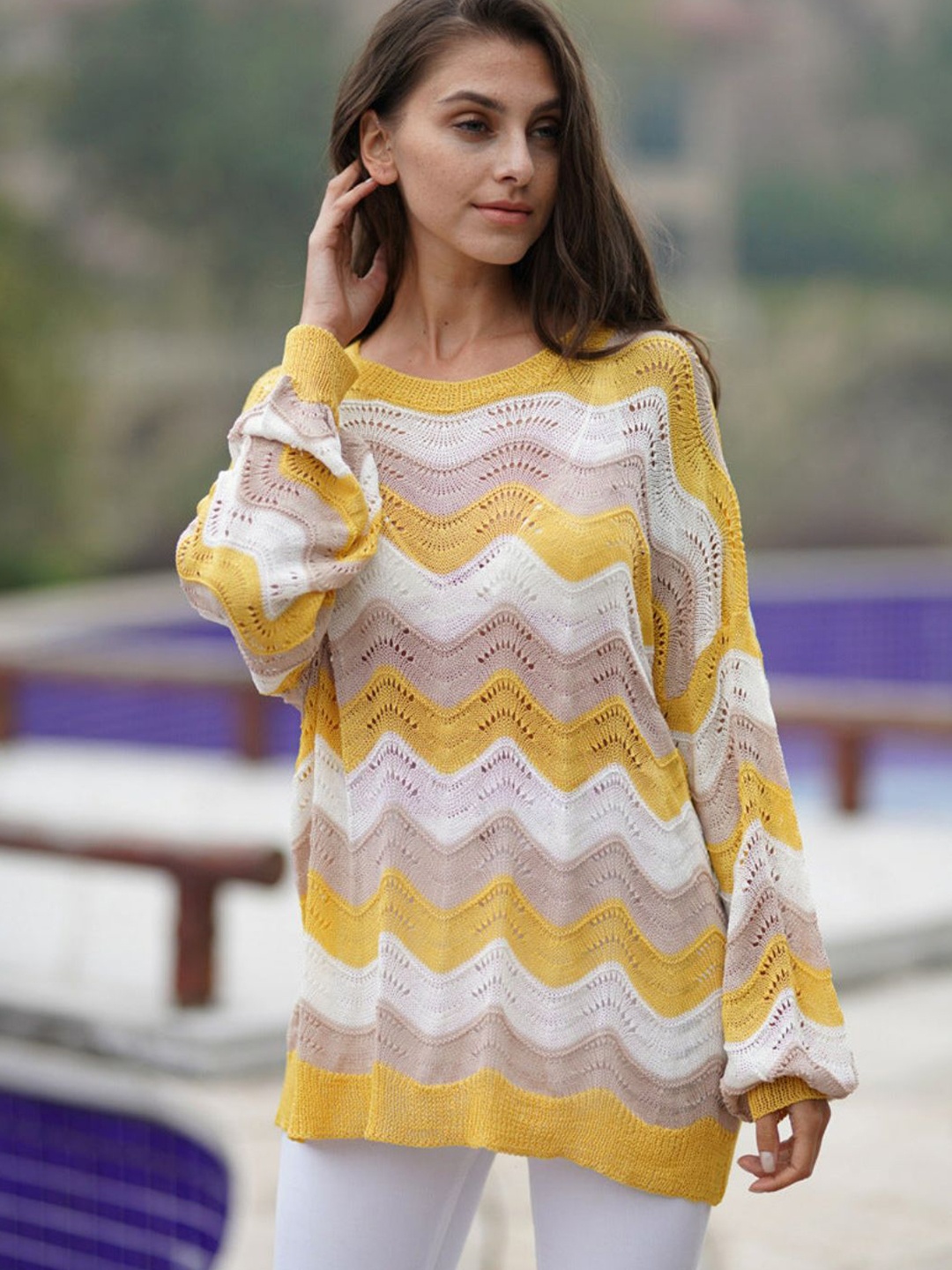 

Oh Rare Women Longline Pullover, Yellow